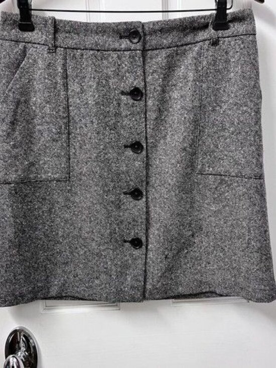 Eddie Bauer Dresses & Skirts - Skirt Eddie Bauer Wool Mercer Fit Size 4 Womens Button Retro Glam Workwear Lined